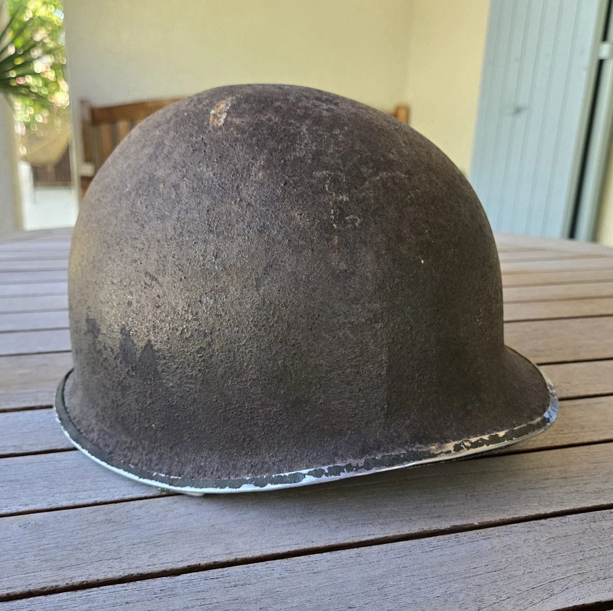 Authentique Casque US M1 ww2 de sergent à pattes fixes