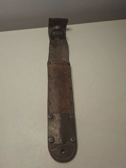 Très Rare Fourreau Couteaux Pour U.S M6 MILSCO 1943 EN CUIR MARRON WW2 Militaria