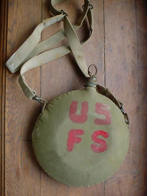 US ARMY WW1 RARE GOURDE   modele 1878  REUTILISATION USFC