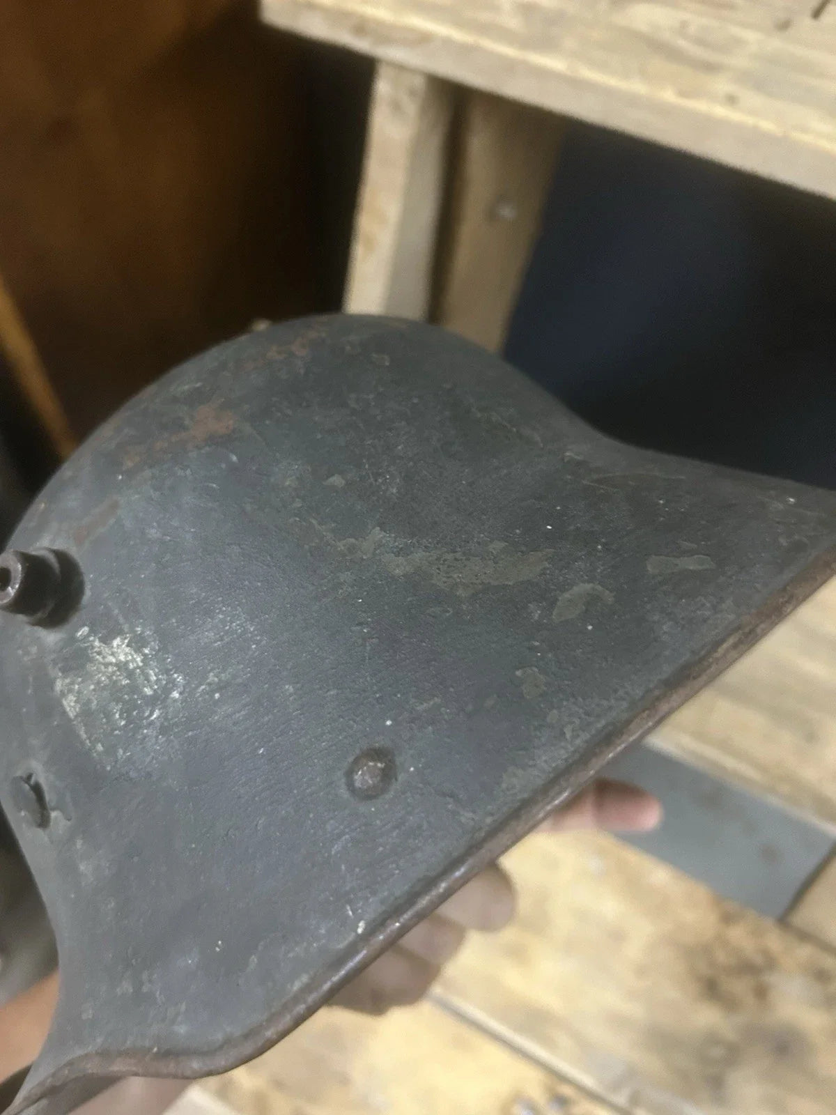 Authentique Casque Allemand Modèle 16 German Helmet Marquage Complet tout Origine