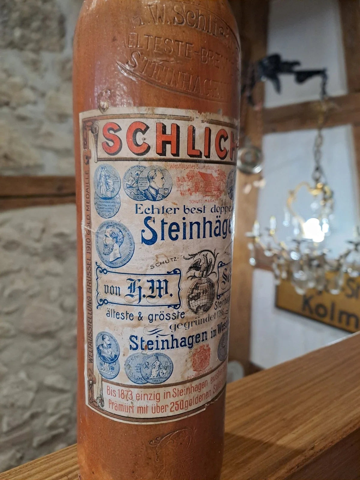 Bouteille Eau De Vie Allemand Ww1