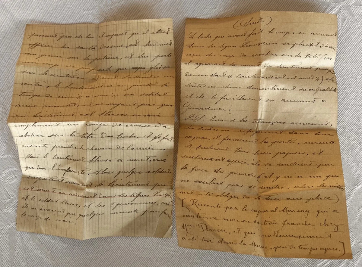 Cartouchière allemande année 14 18 ww1 avec lettre de son origine