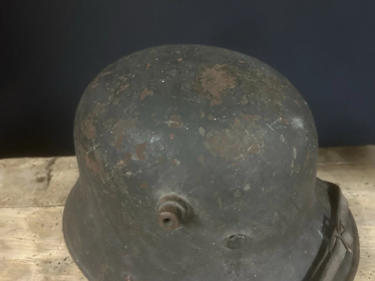 Authentique Casque Allemand Modèle 16 German Helmet Marquage Complet tout Origine