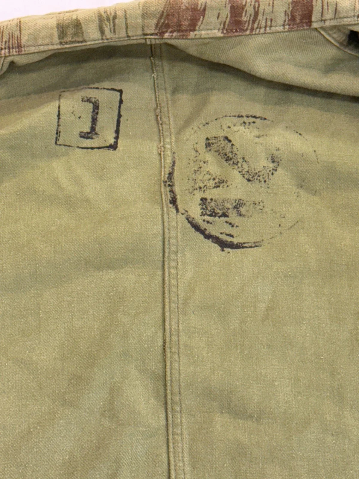 AUTHENTIQUE MILITARIA VESTE PARACHUTISTE TAP 47/53 INDOCHINE ALGERIE CAMOUFLAGE