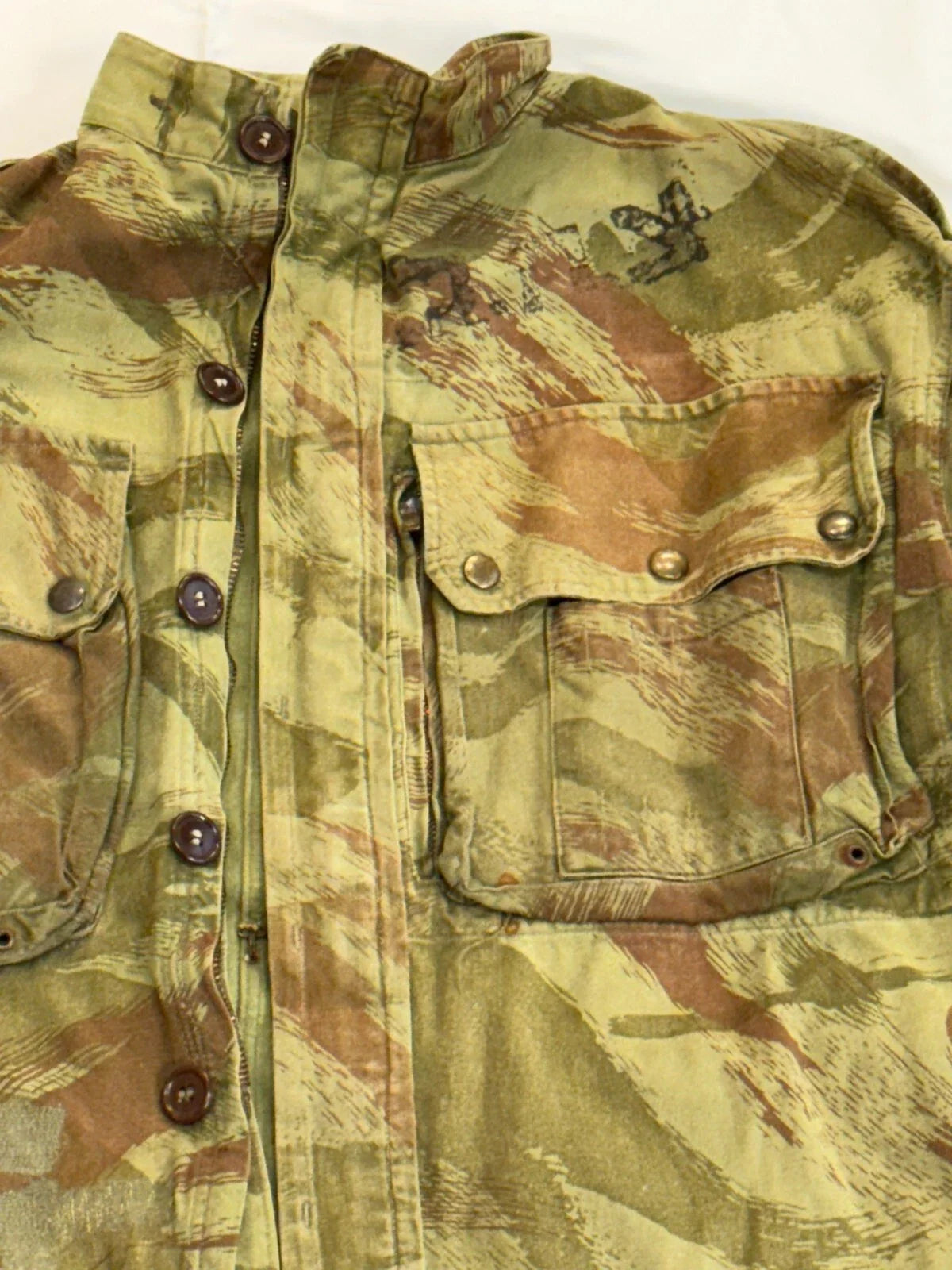 AUTHENTIQUE MILITARIA VESTE PARACHUTISTE TAP 47/53 INDOCHINE ALGERIE CAMOUFLAGE