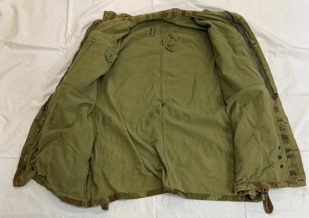AUTHENTIQUE MILITARIA VESTE PARACHUTISTE TAP 47/53 INDOCHINE ALGERIE CAMOUFLAGE