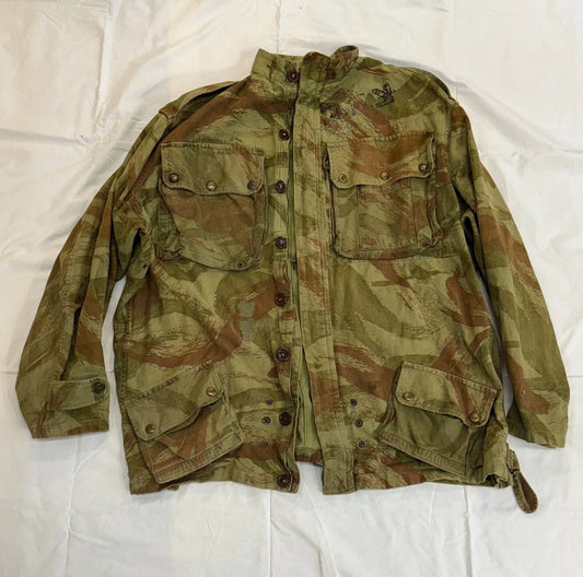 AUTHENTIQUE MILITARIA VESTE PARACHUTISTE TAP 47/53 INDOCHINE ALGERIE CAMOUFLAGE