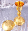 FAVIER - SUPERBE GRAND CALICE AVEC PATENE ARGENT MASSIF MINERVE VERMEIL XIX