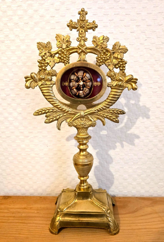 RELIQUAIRE EN BRONZE NAPOLEON III EPOQUE XIX EME ST SEBASTIEN ST PHILIPPE FR SAL