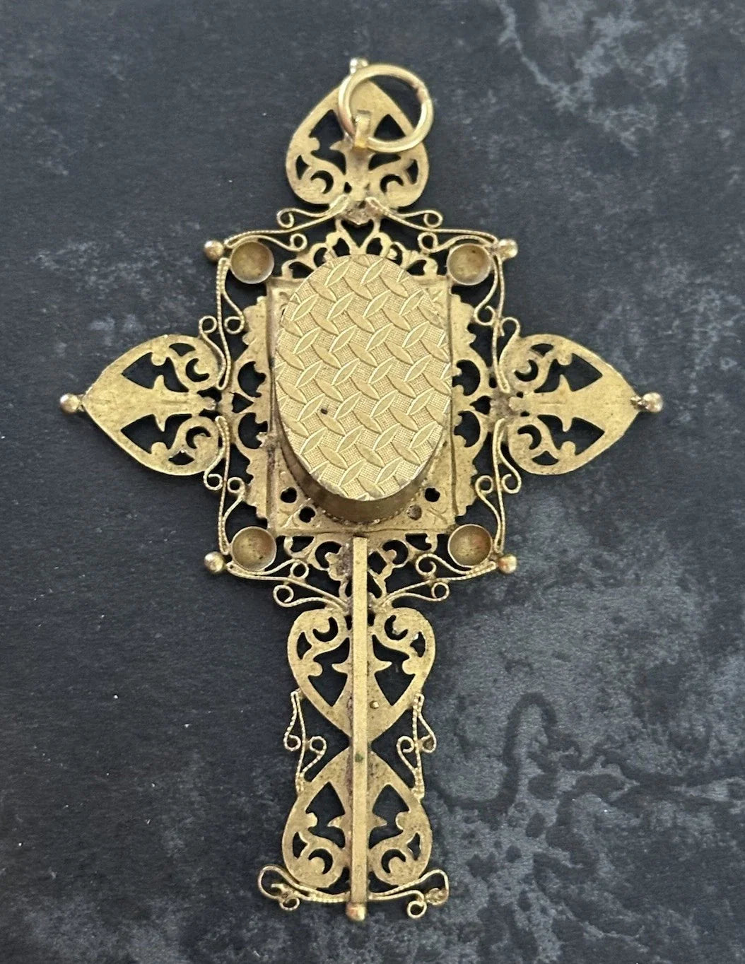 Ancien Reliquaire Ste Marguerite ALACOQUE En Forme De Croix