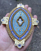 Rare Antique Enamel Gilt Bronze Reliquary, St. Joseph Relic 19th/reliquaire