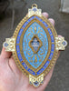 Rare Antique Enamel Gilt Bronze Reliquary, St. Joseph Relic 19th/reliquaire