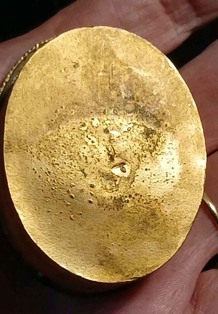 RELIQUAIRE ST MARTIN STE THÉRÈSE ST IGNACE ST MADELEINE 1890 BOÎTIER MÉTAL DORÉ.
