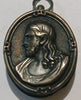 Ancien reliquaire Pendentif Argent Massif Poinçon Tête De Sanglier 19 ème Christ