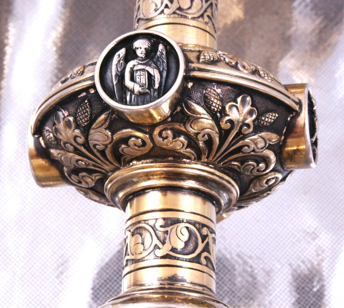 CHERTIER - SUPERBE GRAND CALICE AUX MEDAILLONS ARGENT MASSIF MINERVE VERMEIL XIX