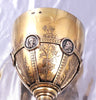 CHERTIER - SUPERBE GRAND CALICE AUX MEDAILLONS ARGENT MASSIF MINERVE VERMEIL XIX