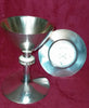 ANCIEN CALICE EN ARGENT +PATENE/ VERMEIL MINERVE/CHERET/H.16,5cm,DIAM.11 cm/XXè