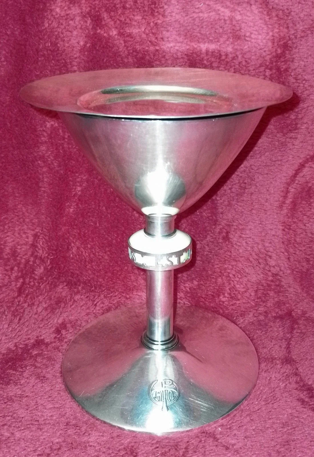 ANCIEN CALICE EN ARGENT +PATENE/ VERMEIL MINERVE/CHERET/H.16,5cm,DIAM.11 cm/XXè