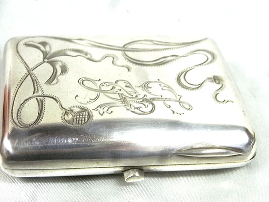 ETUI CIGARETTE PORTE MONNAIE BOITE ARGENT RUSSE POINÇON 84 SILVER BOX PURSE