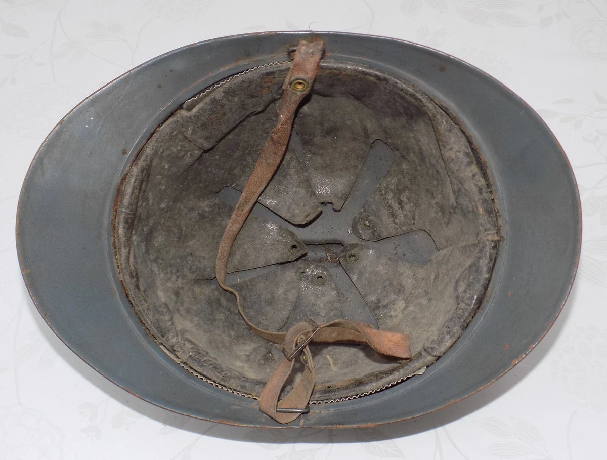 Authentique CASQUE ADRIAN MODELE 1915 MILITARIA WW1 EQUIPEMENT SOLDAT FRANCAIS CHASSEUR