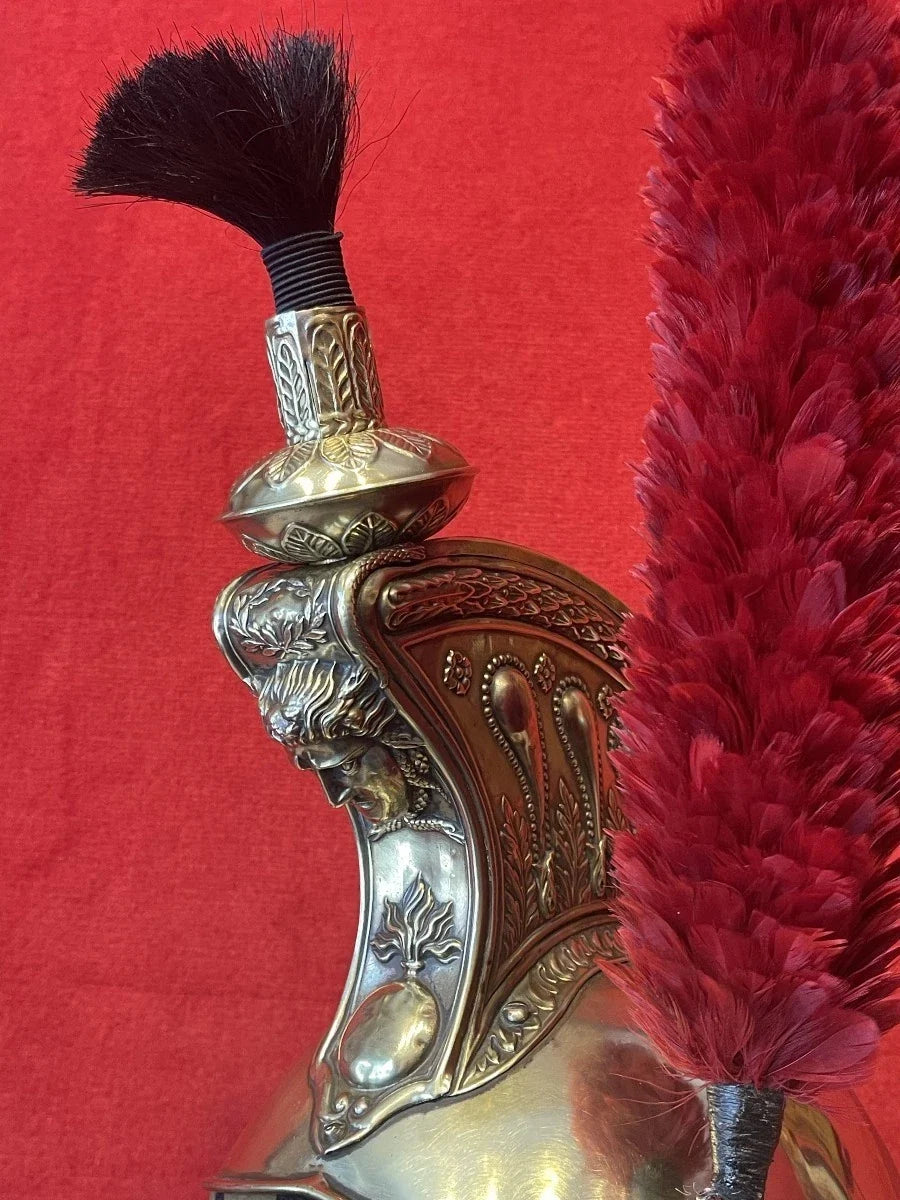 Authentique Casque de Dragons, Modèle 1858, Second Empire Napoléon III / Troisième Républiqu