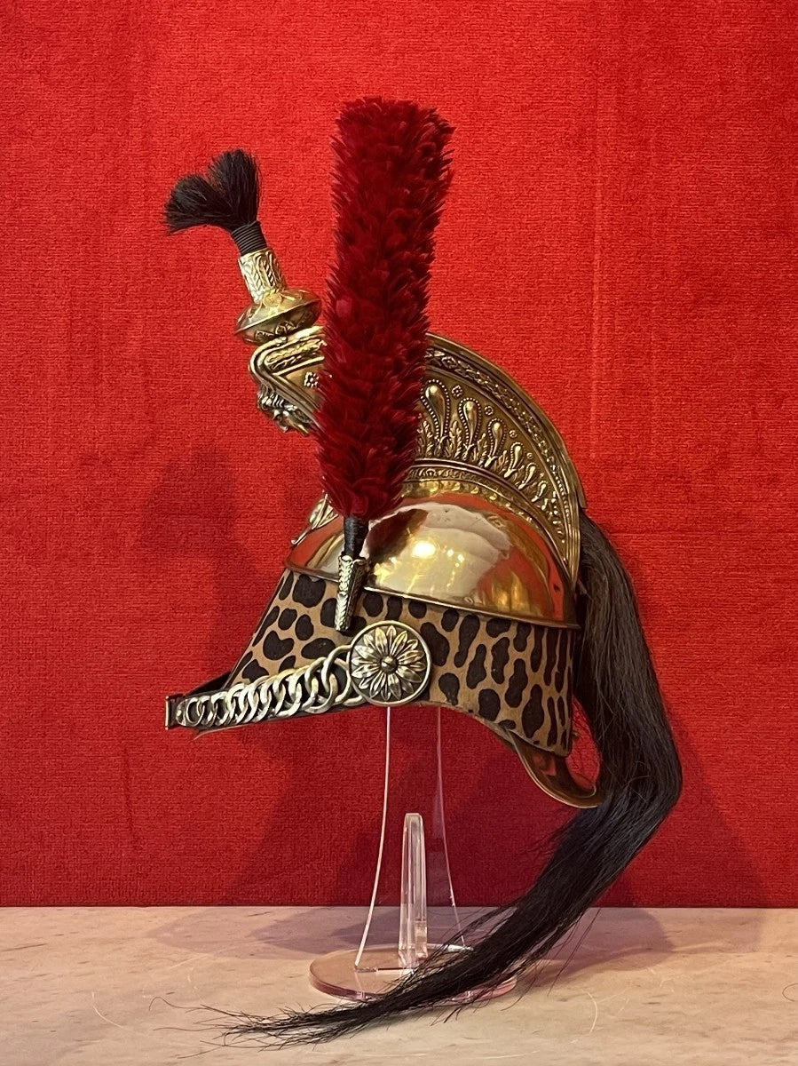 Authentique Casque de Dragons, Modèle 1858, Second Empire Napoléon III / Troisième Républiqu