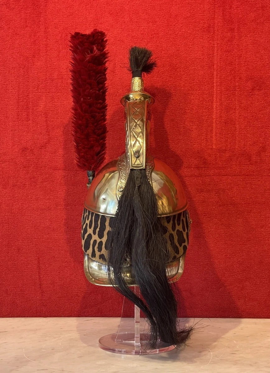 Authentique Casque de Dragons, Modèle 1858, Second Empire Napoléon III / Troisième Républiqu