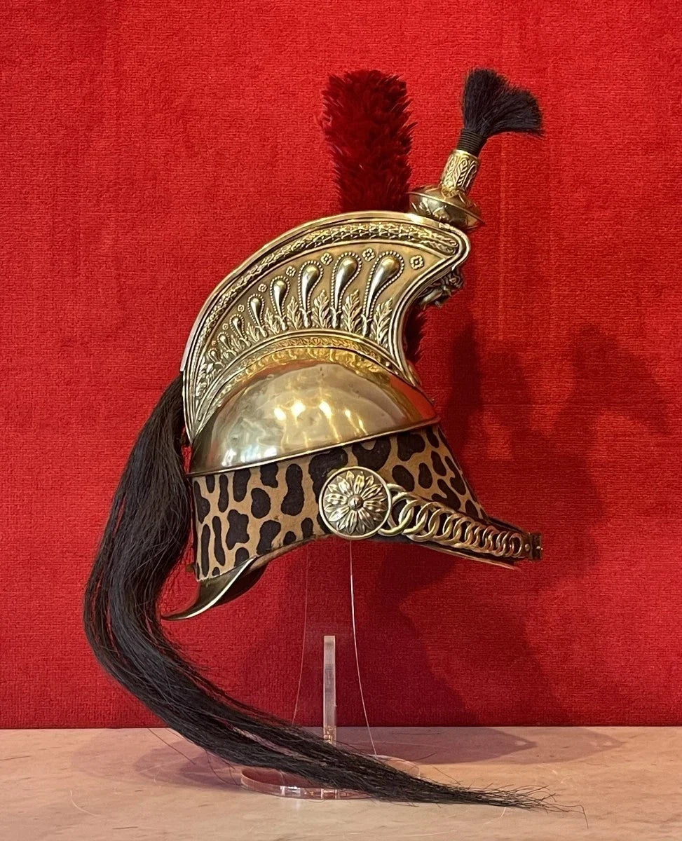 Authentique Casque de Dragons, Modèle 1858, Second Empire Napoléon III / Troisième Républiqu