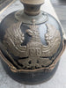 Authentique Casque à pointe Pickelhaube allemand 1914-1918 stahlhelm cocardes jugulaire ww1
