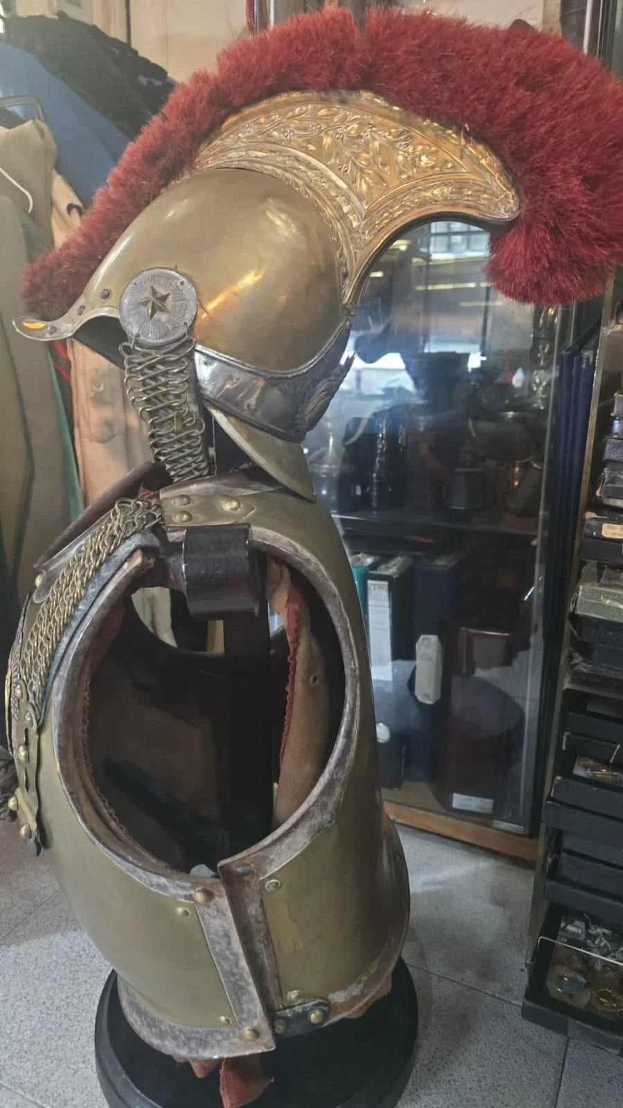 Cuirasse YCASQUE TROMPETTE DE CARABINIERS DE LA GARDE IMPÉRIALE, MODÈLE 1856
