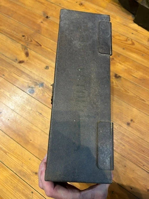 Authentique Rare caisse bande de mitrailleuse Hotchkiss articulée complète ! WW1