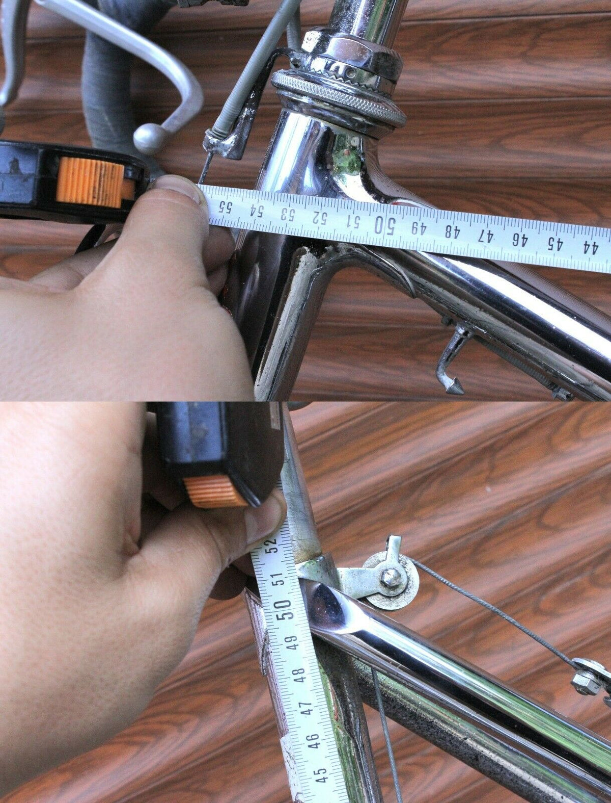 Velo ancien randonneuse Alex Singer Chrome Monodouille Huret Jubilee potence 650