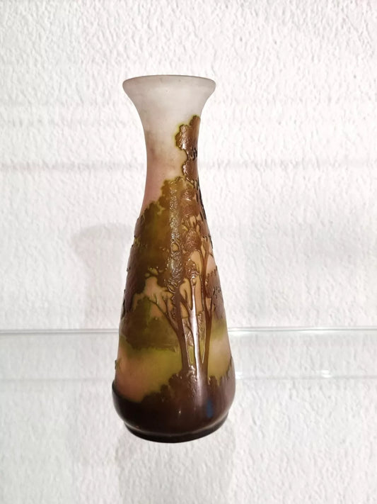 VASE ÉMILE GALLÉ(1846-1904) LACUSTRE. ART-NOUVEAU. NANCY. DAUM