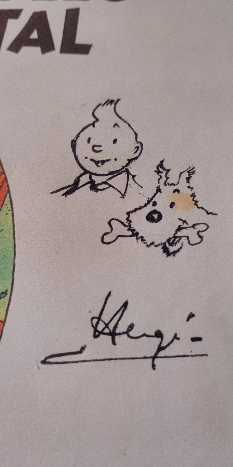 BD TINTIN les sept boules de cristal - DEDICACE PAR HERGE