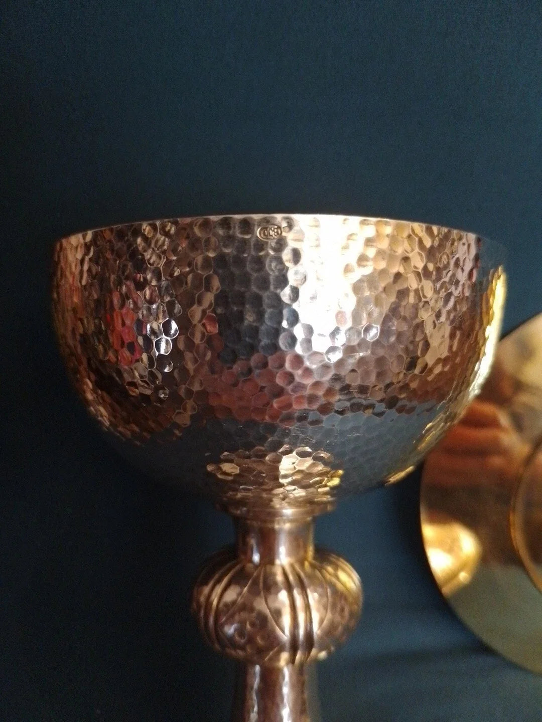 CALICE+PATENE/ARGENT 800/MILLIEU XXè/H.17cm,POIDS BRUT 388gr,PATENE 15,5cm,157g