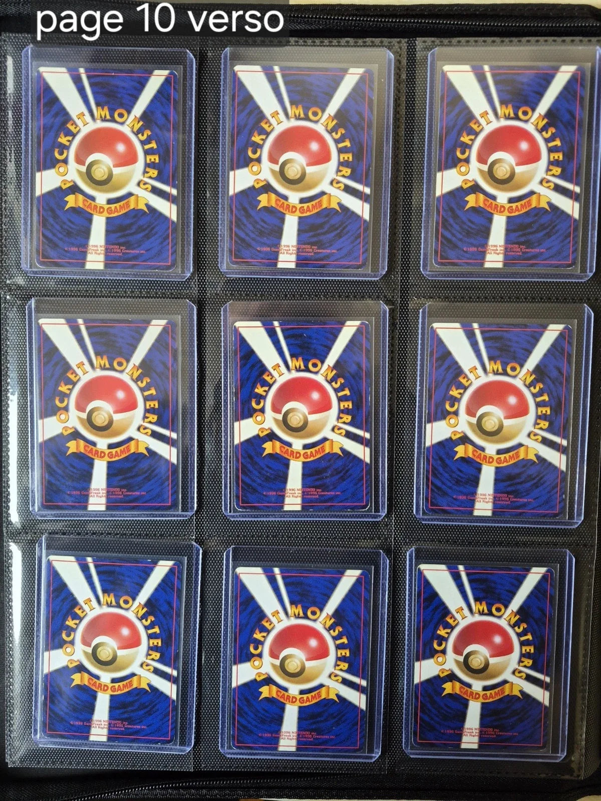 Classeur POKEMON Master Set Du Set De Base 1996 Japonais Original 103/103