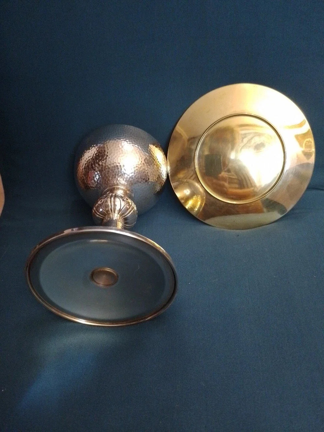 CALICE+PATENE/ARGENT 800/MILLIEU XXè/H.17cm,POIDS BRUT 388gr,PATENE 15,5cm,157g
