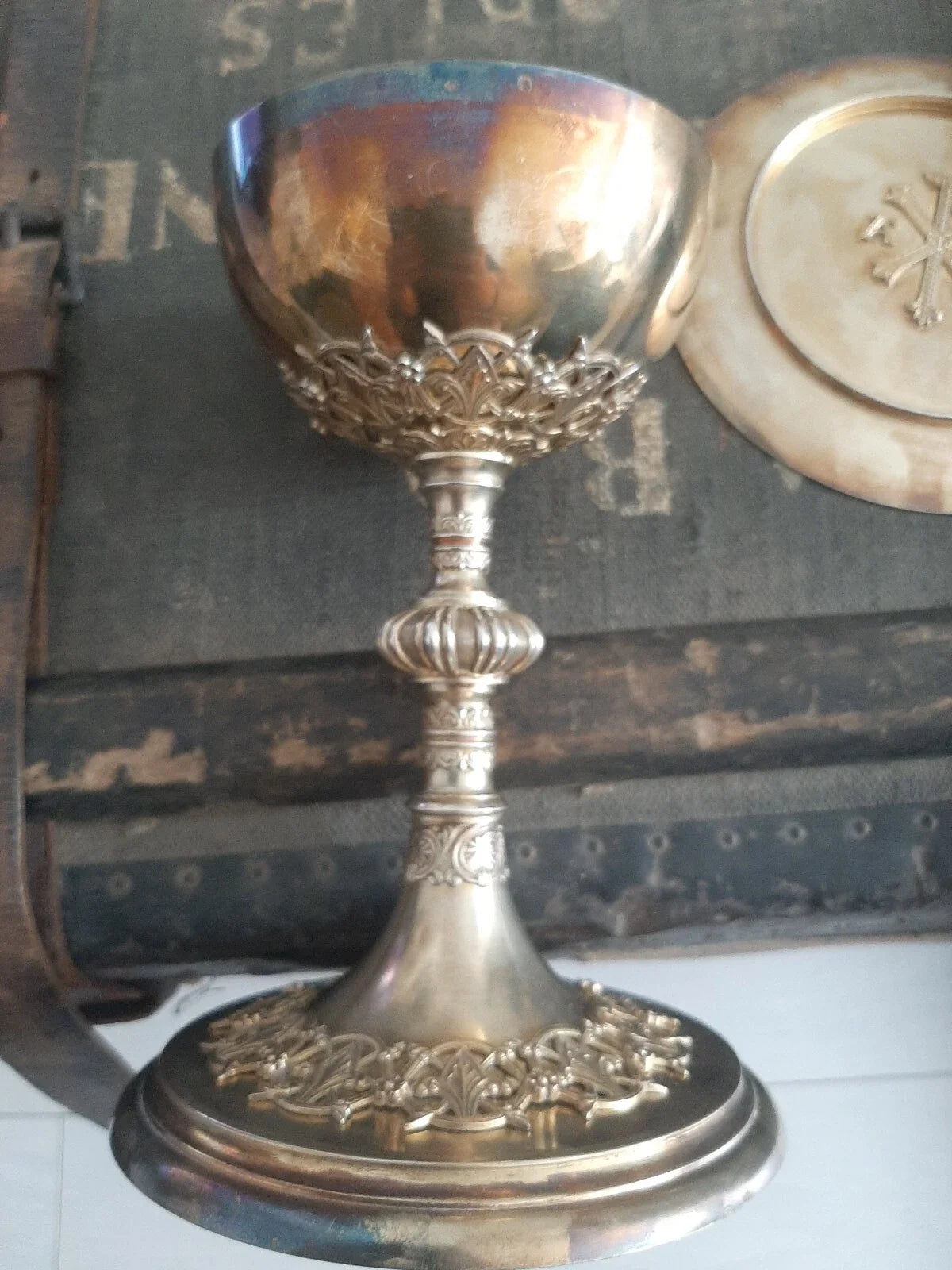 Calice et sa patène orfèvre orfèvrerie Caillat Argent