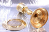 SPLENDIDE GRAND CALICE AVEC PATENE ARGENT MASSIF VERMEIL EMPIRE FIN XVIII SIECLE