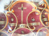 Ostensoir ancien contenant une relique de la Vraie Croix, Jésus et les douze apôtres