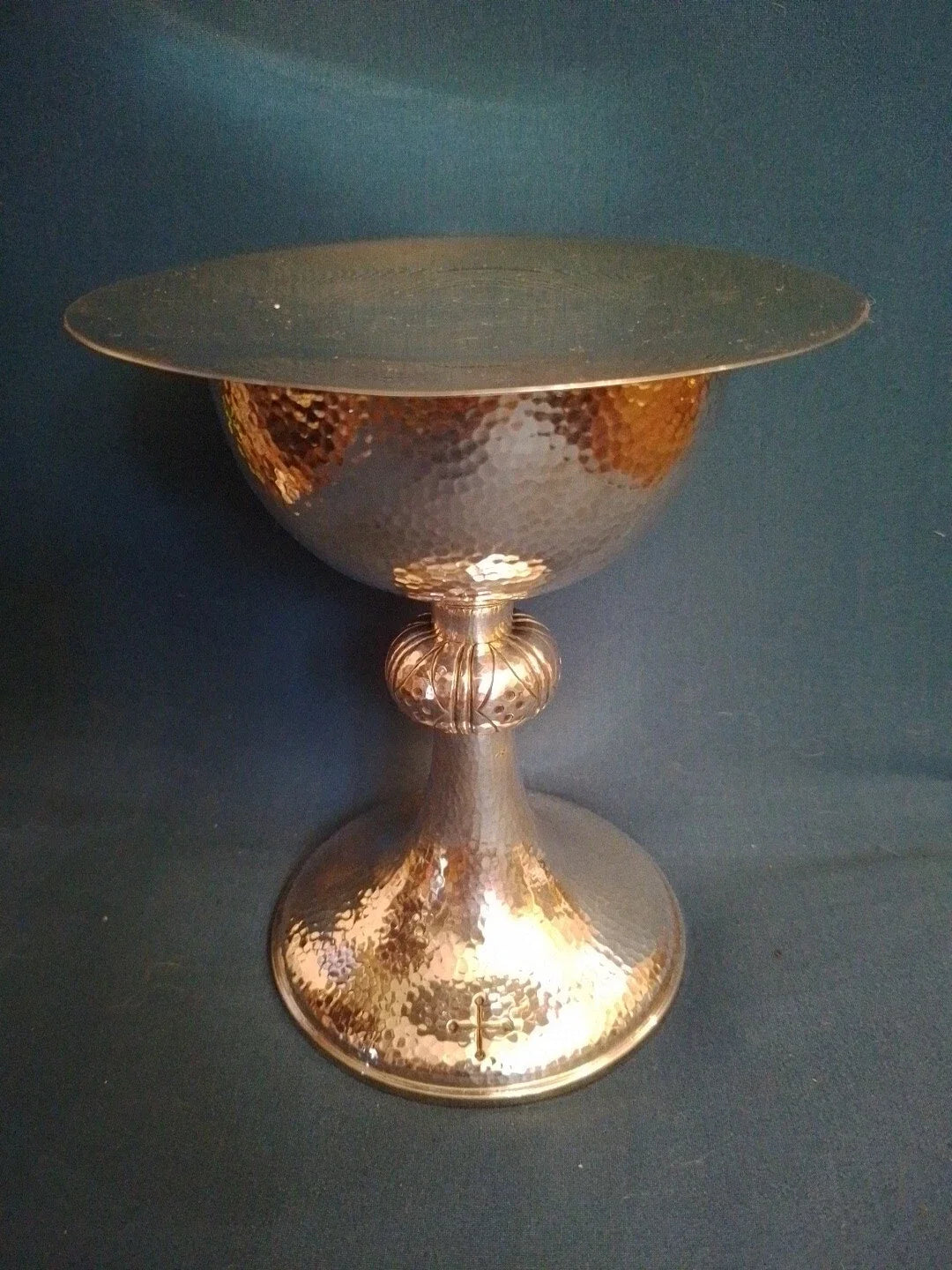 CALICE+PATENE/ARGENT 800/MILLIEU XXè/H.17cm,POIDS BRUT 388gr,PATENE 15,5cm,157g