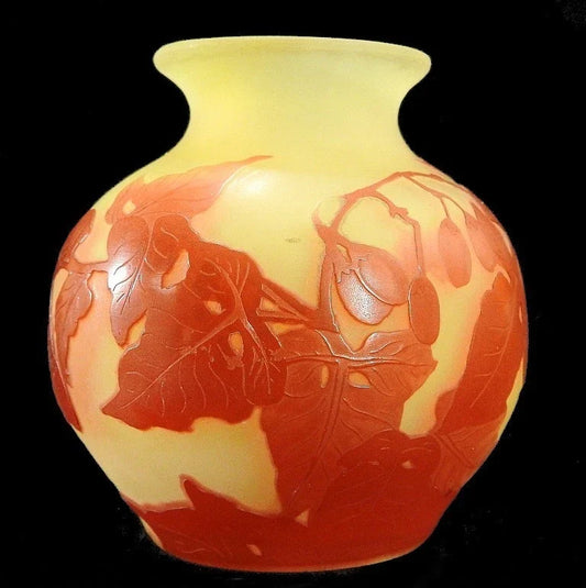 AUTHENTIQUE VASE GALLE NANCY ART NOUVEAU DEBUT XX eme SIECLE daum muller