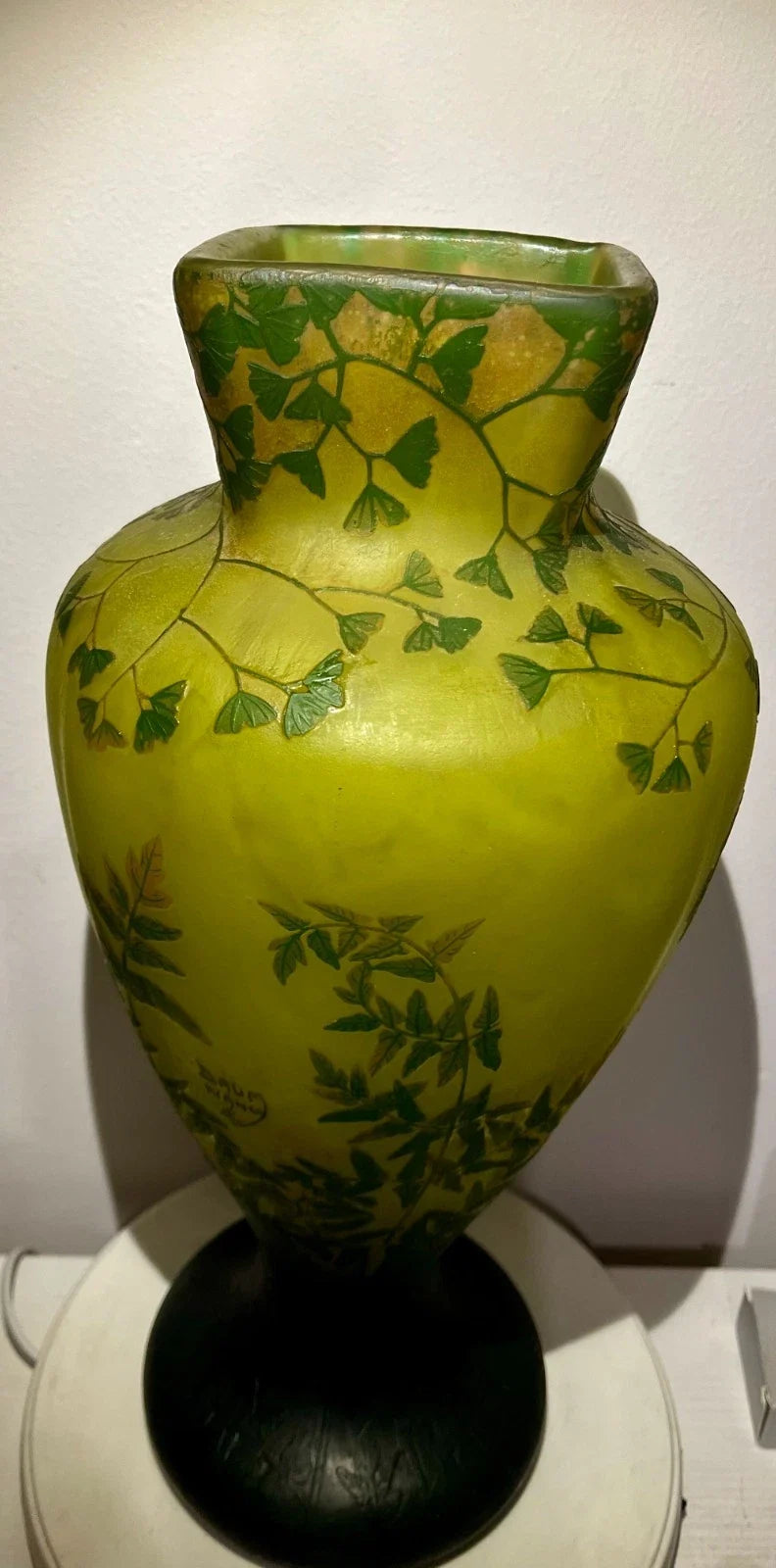 Grand vase Daum Nancy Art Nouveau (vers 1910)