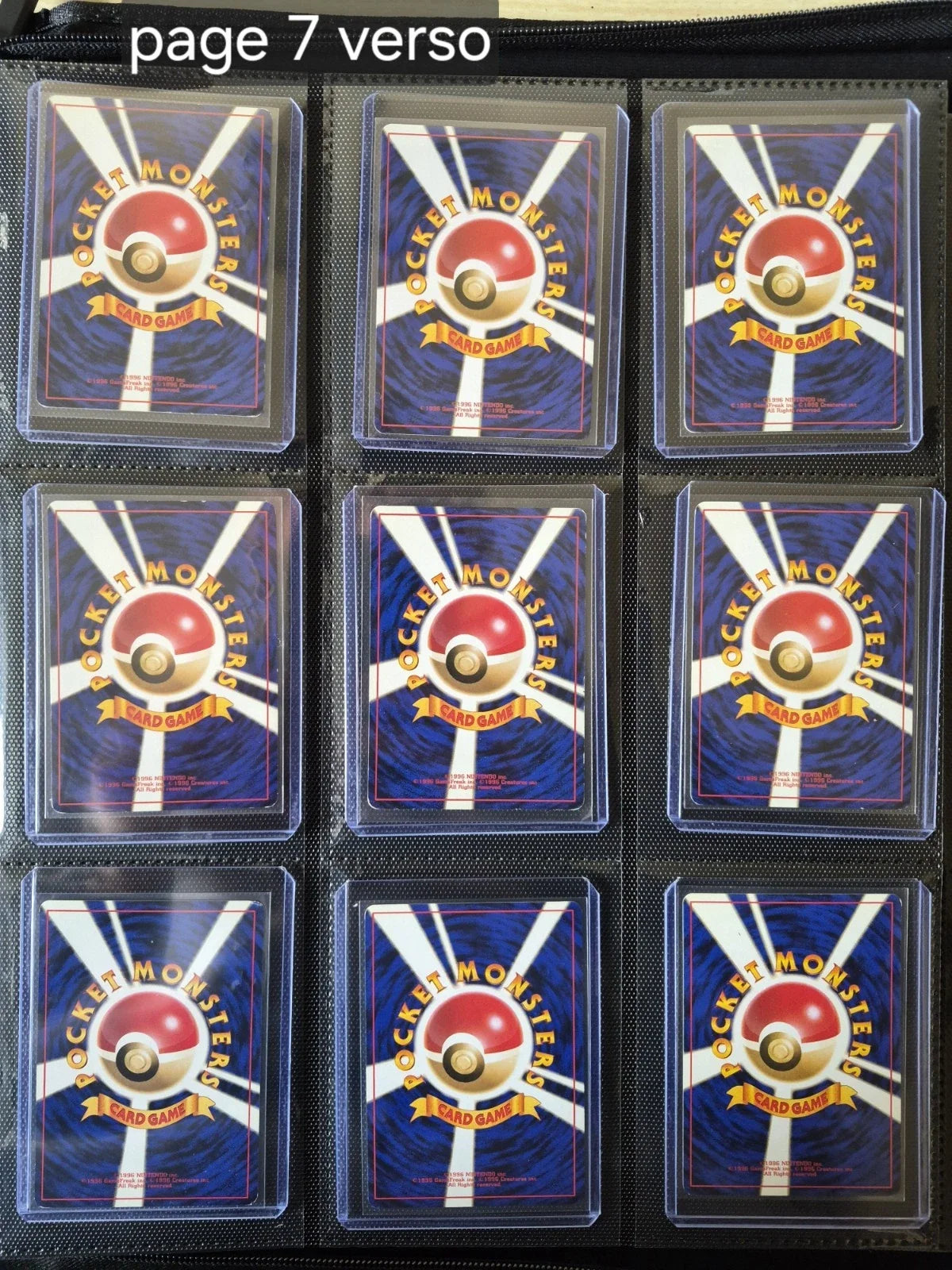 Classeur POKEMON Master Set Du Set De Base 1996 Japonais Original 103/103