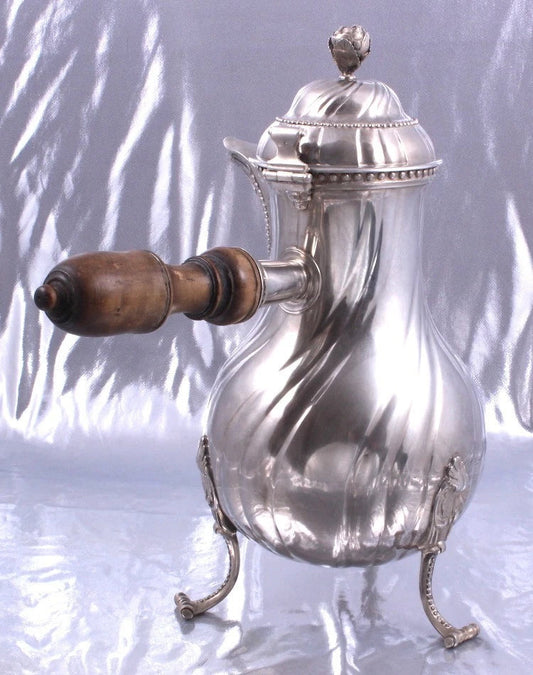 LILLE -RARISSIME GIGANTESQUE TORSADEE VERSEUSE XVIII SIECLE - ARGENT MASSIF 1784