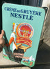 ANCIENNE PLAQUE EMAILLEE CREME DE GRUYERE NESTLE ETAT D'ORIGINE