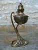 ANCIENNE LAMPE A PETROLE ART NOUVEAU SIGNEE GEORGES LELEU