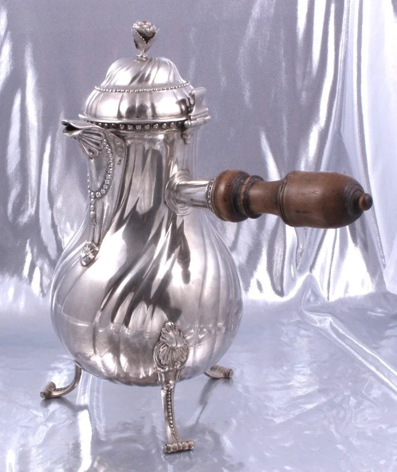 LILLE -RARISSIME GIGANTESQUE TORSADEE VERSEUSE XVIII SIECLE - ARGENT MASSIF 1784