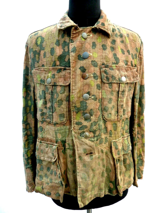 Vareuse allemande WW2 Waffen police camo petit pois 1944 dot peas erbsenmuster