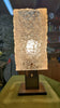 Lampe à poser en verre bouchardé